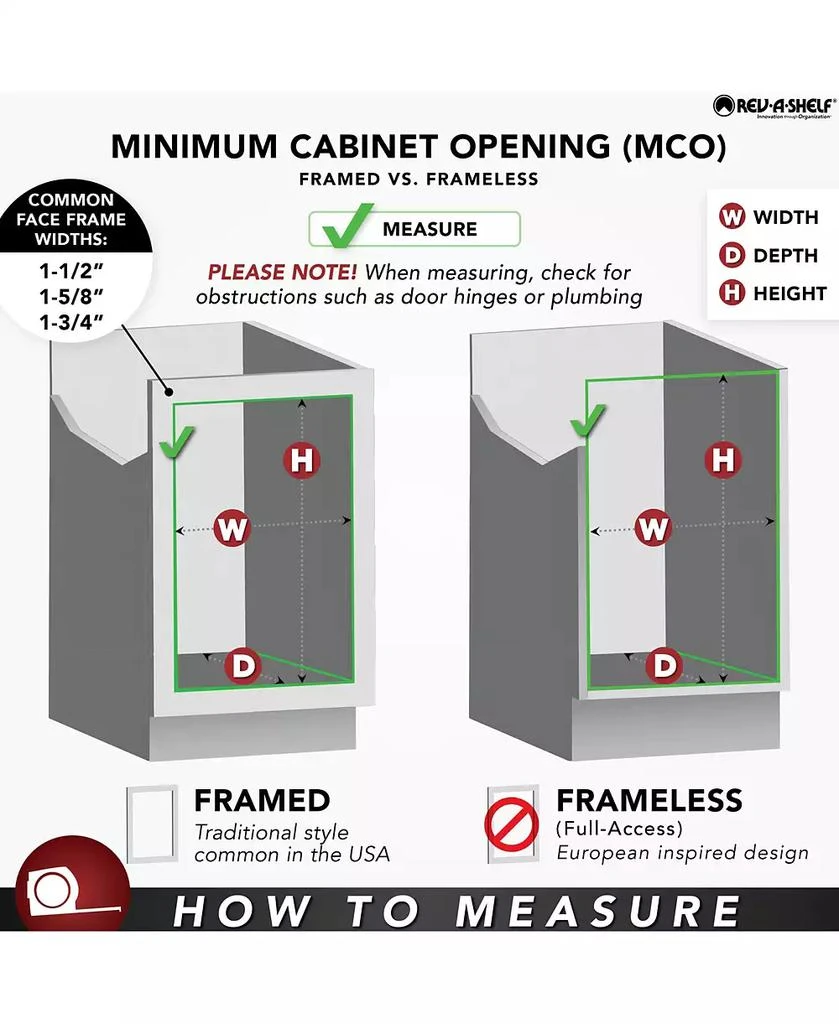 Rev-A-Shelf 11.71" Pullout Kitchen Cabinet Drawer w/ Soft-close, 4WDB-1219SC-1 7