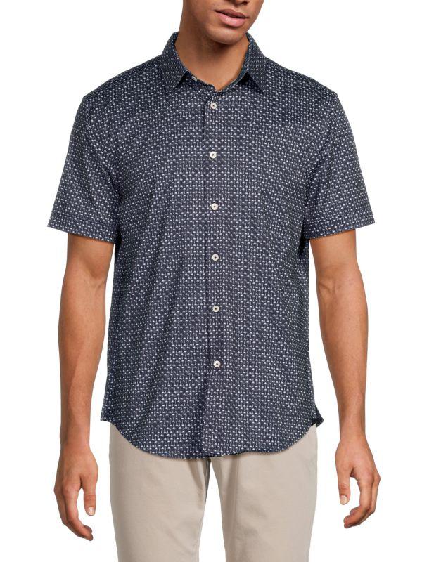 BUGATCHI Palm Print Shirt