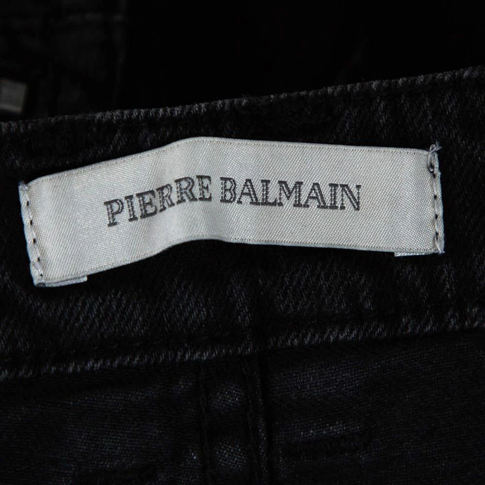 PIERRE BALMAIN Pierre Balmain Dark Grey Washed Denim Mini Skirt M 5