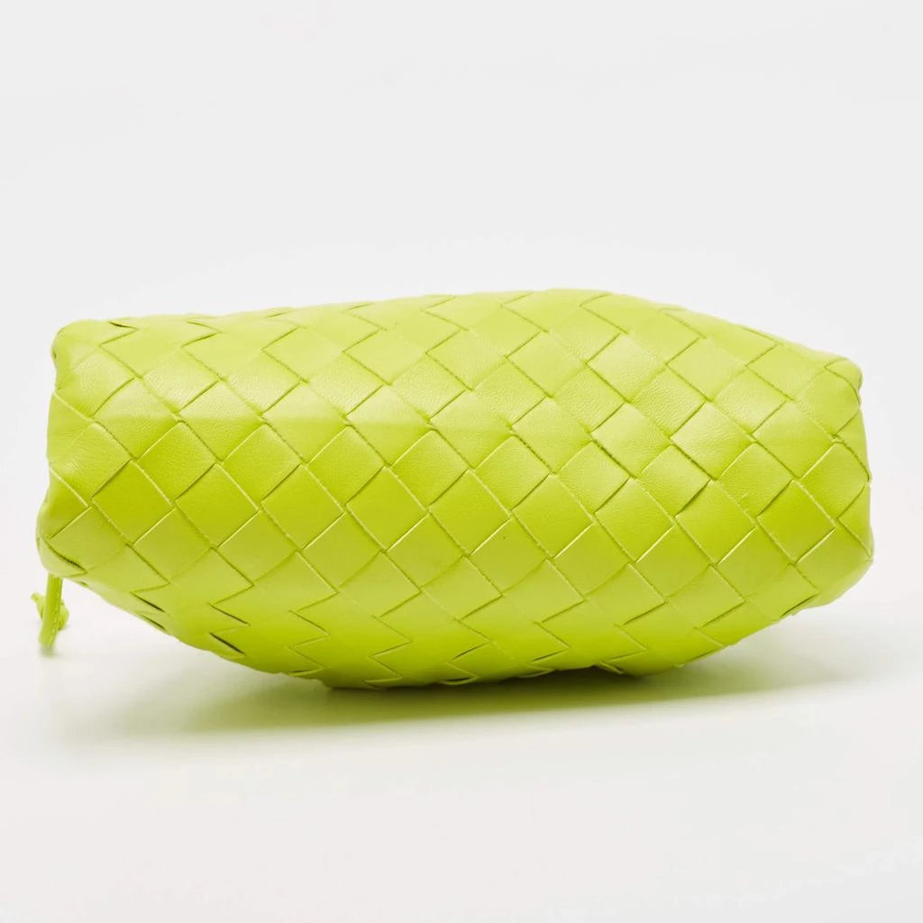 Bottega Veneta Bottega Veneta Neon Green Intrecciato Leather Mini Pouch Clutch 6