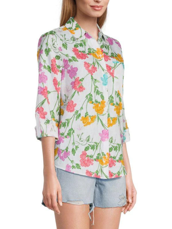 Saks Fifth Avenue 100% Linen Relaxed-Fit Shirt 4
