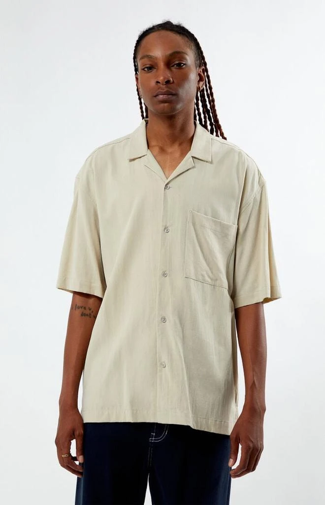 PacSun Suede Tencel Camp Shirt 1