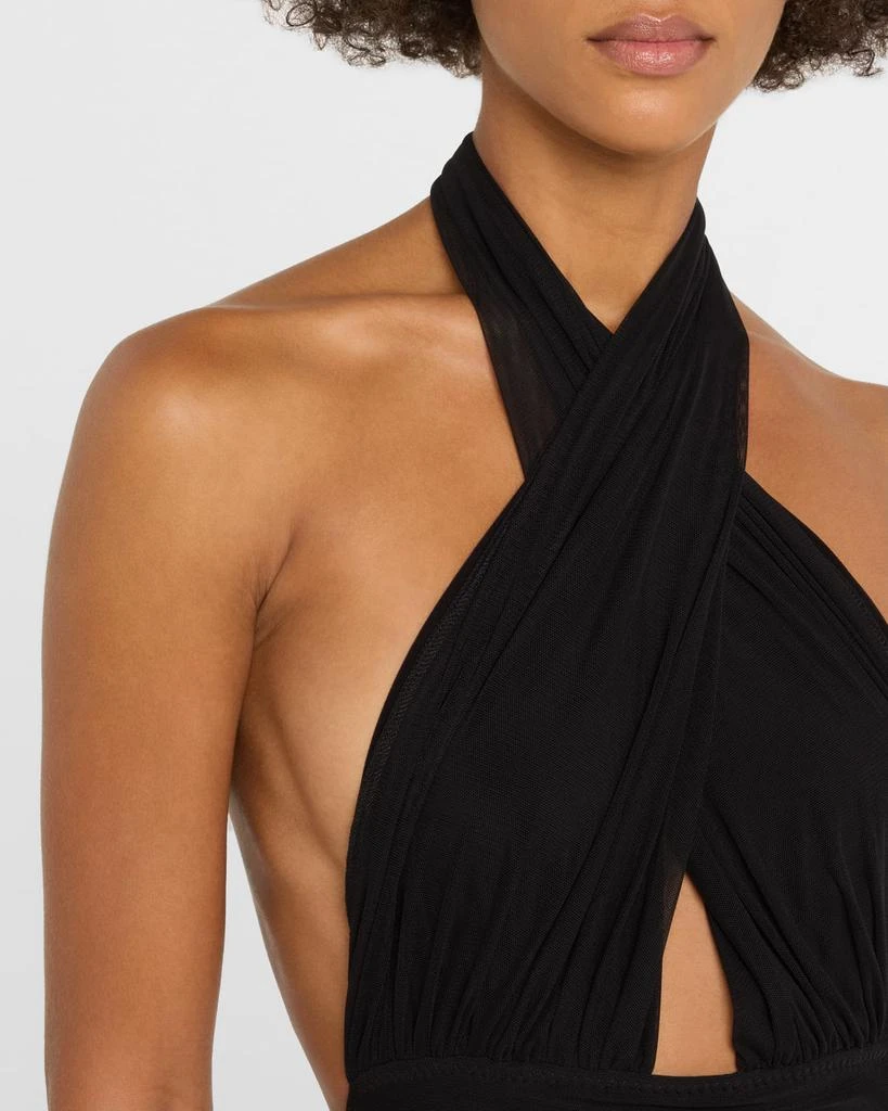 Norma Kamali Ruffle Halter Mini Swimdress 4