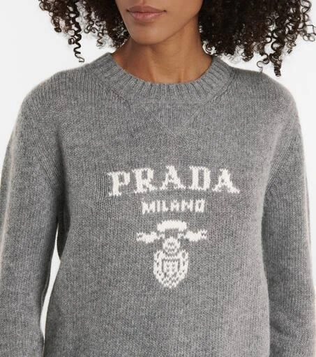 Prada Logo wool and cashmere sweater 4