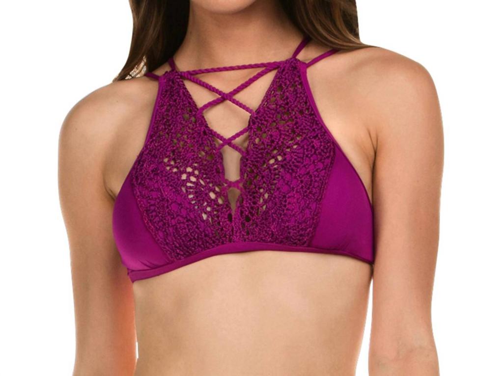 Isabella Rose Lolita High Neck Crochet Bikini Top
