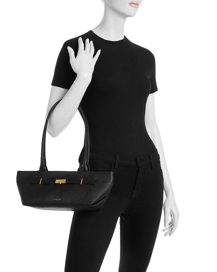 Demellier The New York Embossed Leather Shoulder Bag