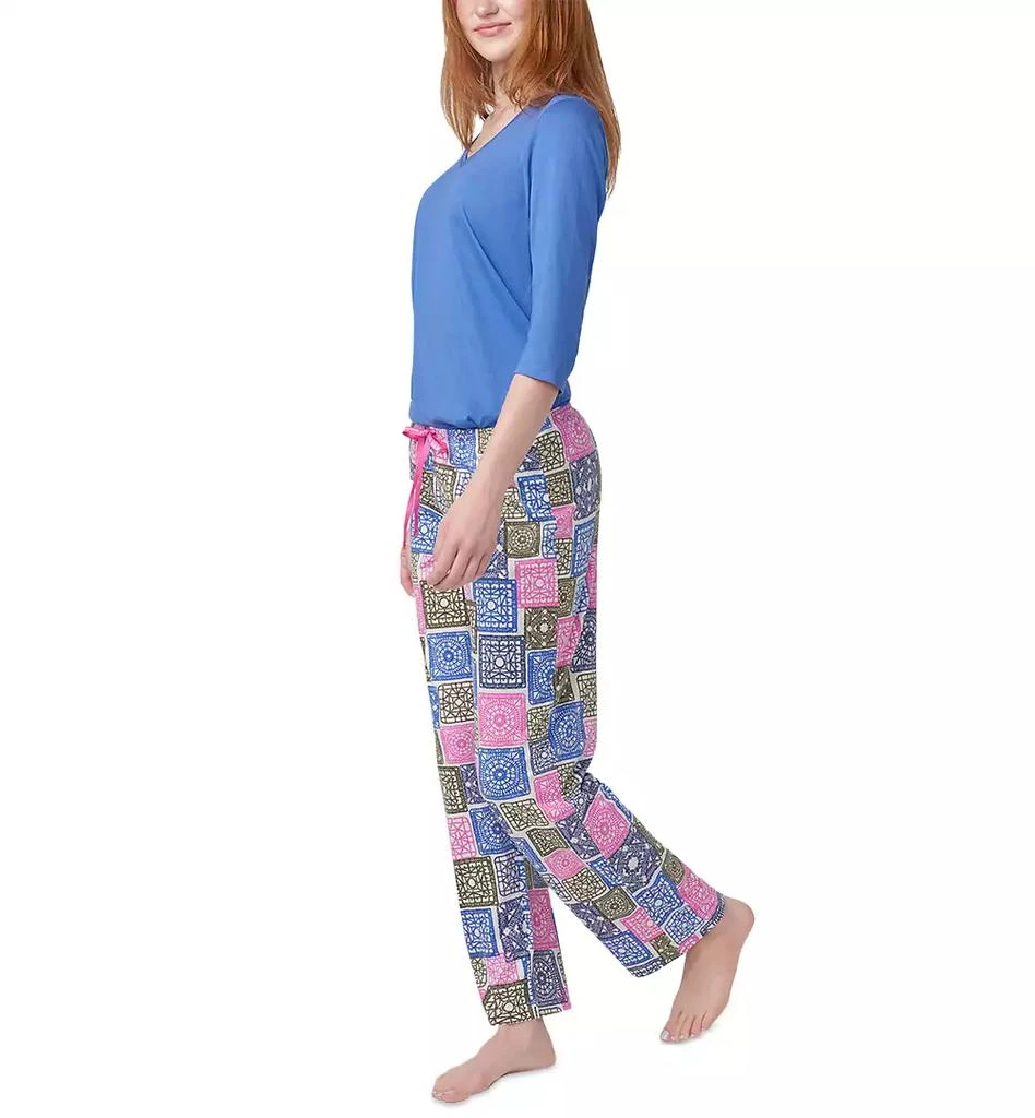 Hue Women's Crochet All Day Printed Pajama Pants 4
