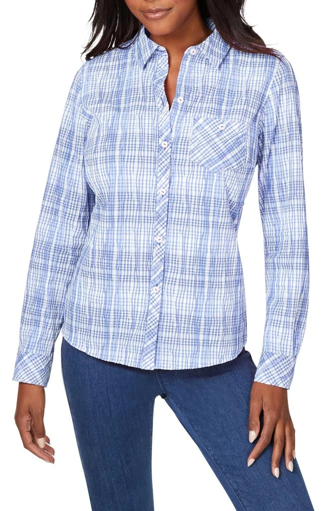 FOXCROFT Hampton Plaid Non-Iron Button-Up Shirt 1