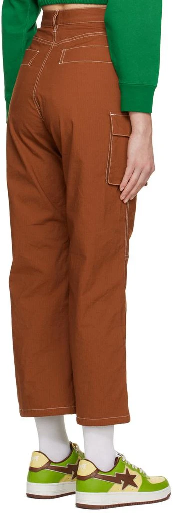 Bape Brown Color Stitching High Waist Cargo Pants 3