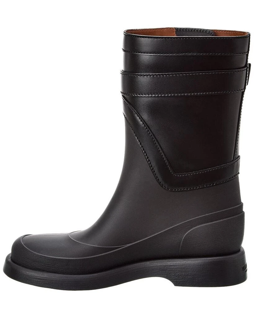 Valentino Vlogo Rubber & Leather Rain Boot 2