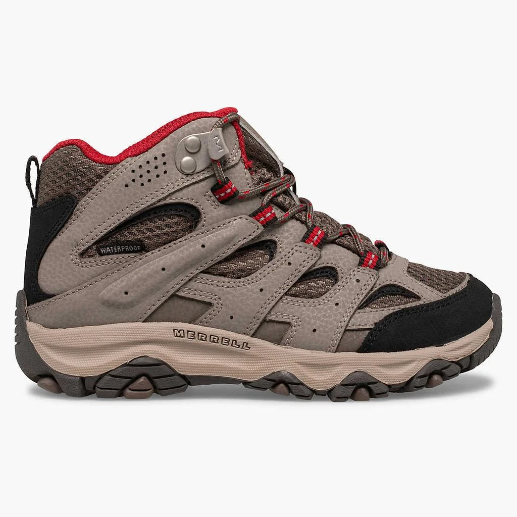 Merrell Merrell Moab 3 Mid MK265701 Kids Boulder Red Leather Waterproof Ankle Boots TF73 2