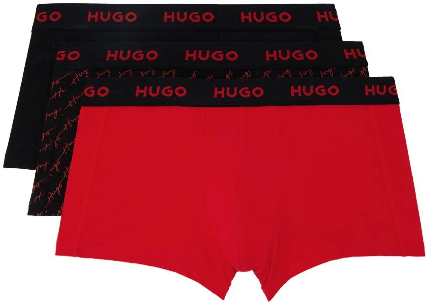 Hugo Three-Pack Multicolor Graphic Boxers 1