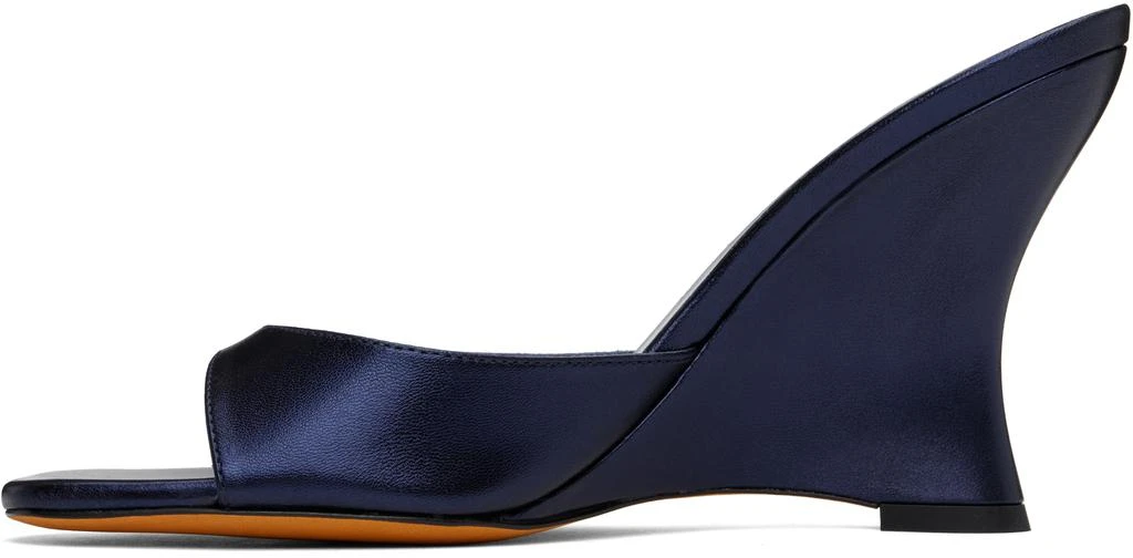 Maryam Nassir Zadeh Navy Lido Wedge Heeled Sandals 3