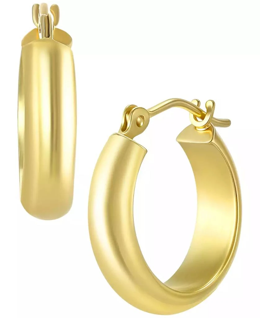 Macy
s Wedding Band Polished Hoop Earrings in 18k Yellow Gold