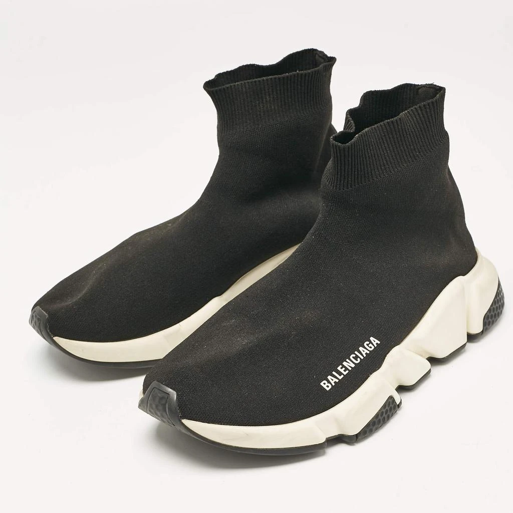 Balenciaga Balenciaga Black Knit Fabric Speed Trainer Slip On Sneakers Size 40 2
