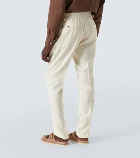 Thom Sweeney Wool, silk, and linen tapered pants 4