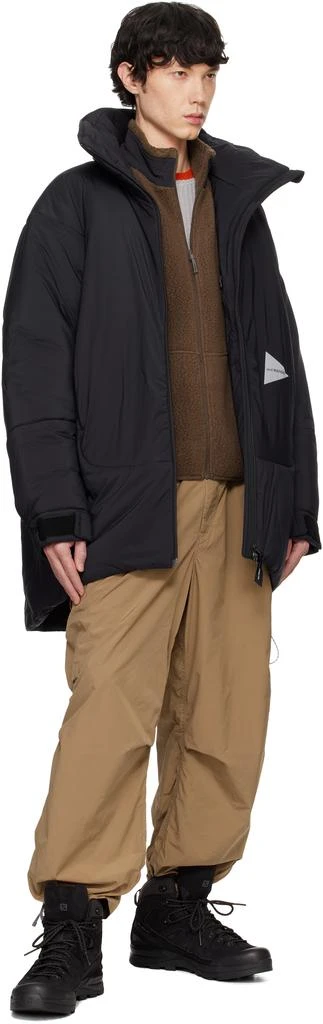 And Wander Black Top Fleece Coat 4