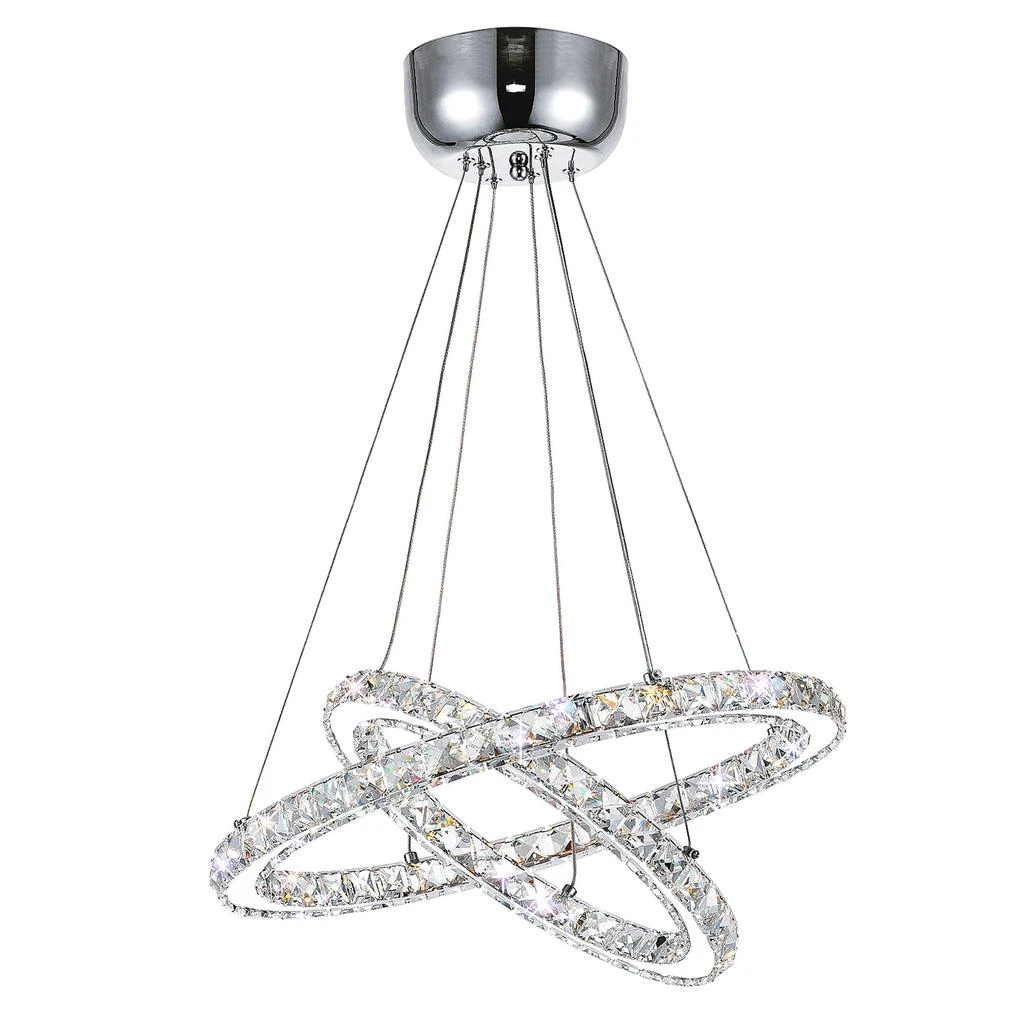 CWI Lighting Ring LED Chandelier With Chrome Finish Lumens 1560