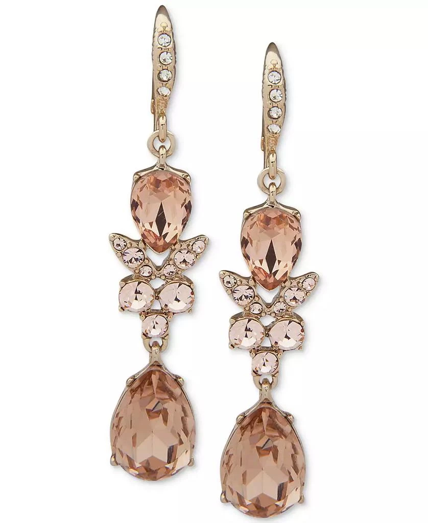 Givenchy Crystal Double Drop Earrings 1