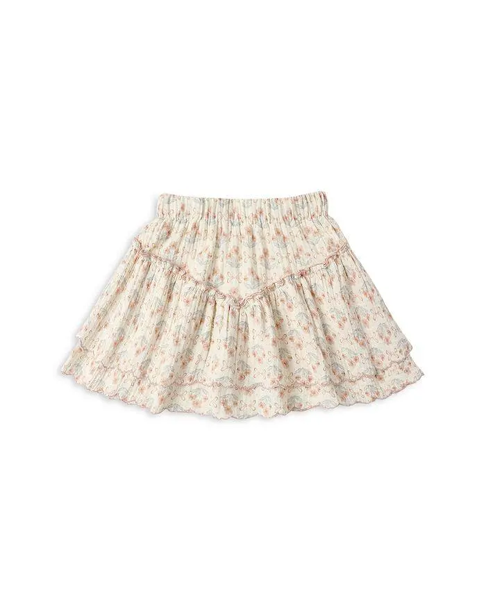 Rylee + Cru Girls' Blossom Tiered Mini Skirt - Little Kid, Big Kid