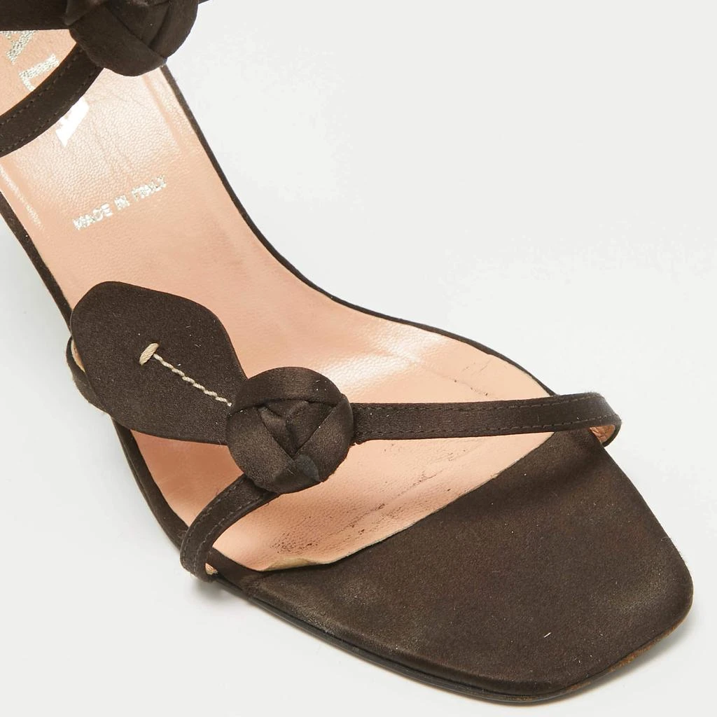 Prada Prada Brown Satin Slide Sandals Size 38.5 7