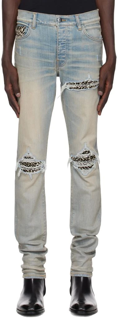 AMIRI Blue Leopard MX1 Jeans 1