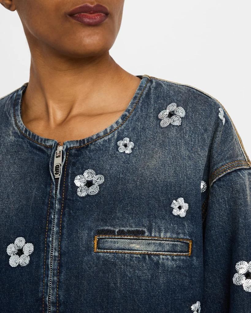 Marc Jacobs Daisy Sequined Denim Crop Jacket 5