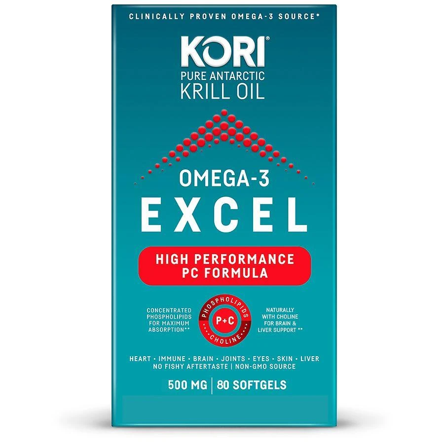 Kori Pure Antarctic Krill Oil Omega-3 Excel 500mg Softgel