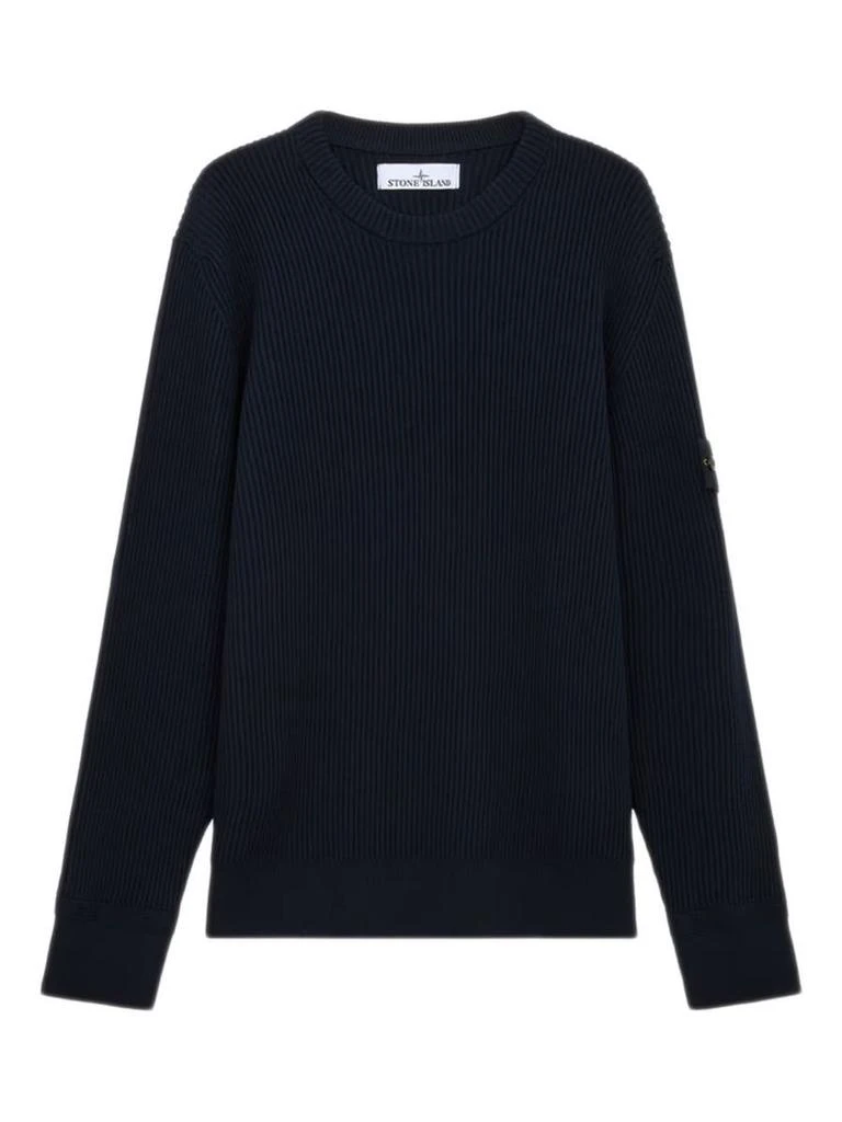 Stone Island Stone Island Crew Neck Sweater With Logo Patch 1