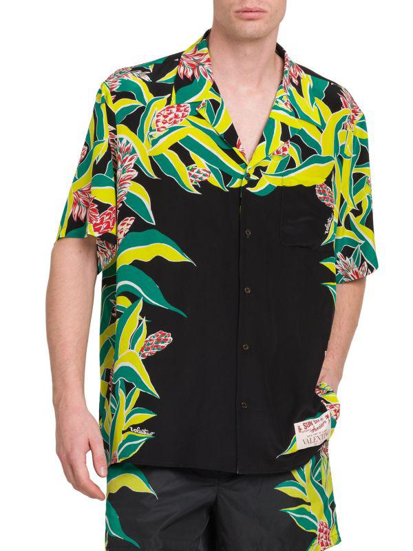 Valentinoシャツ ヴァレンティノVALENTINO ワンポイントロゴ刺繍シャツ サックス