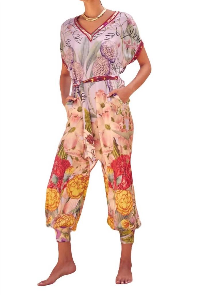 Carolina K Maena Jumpsuit In Floral Lilac