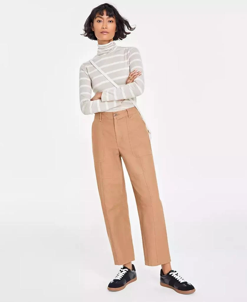 On 34th Women's Utility-Pocket Barrel-Leg Chinos, Created for Macy's 1