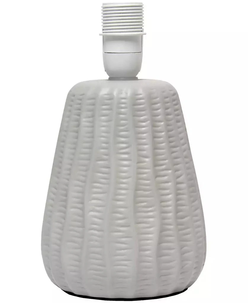 Simple Designs 11.02" Traditional Mini Modern Ceramic Texture Pastel Accent Bedside Table Desk Lamp with Matching Fabric Shade 57