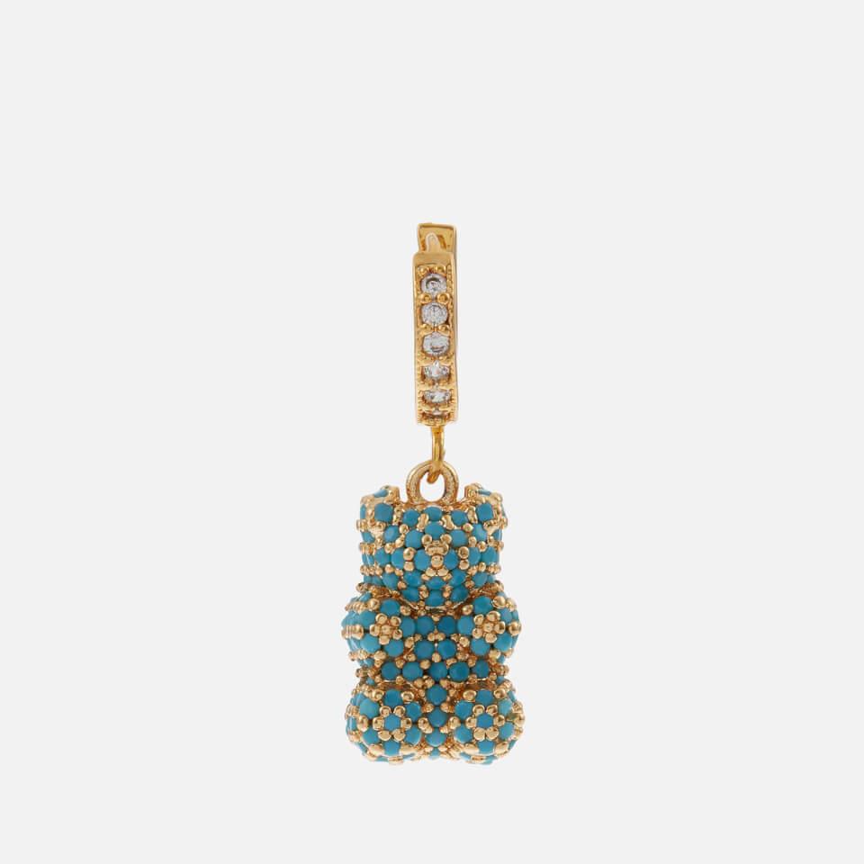 Crystal Haze Crystal Haze Mega Nostalgia Bear Gold-Plated Hoop Earring
