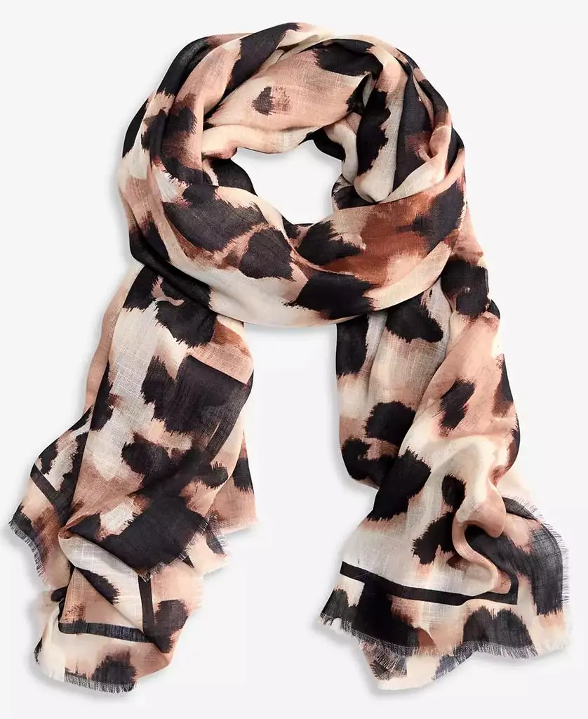 INC International Classic Leopard Blur Wrap Scarf, Macy's Exclusive