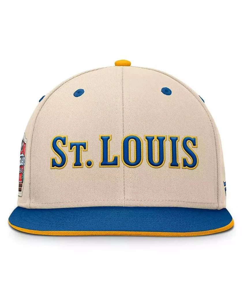 Fanatics Men's Cream/Blue St. Louis Blues 2025 NHL Winter Classic Snapback Hat 3