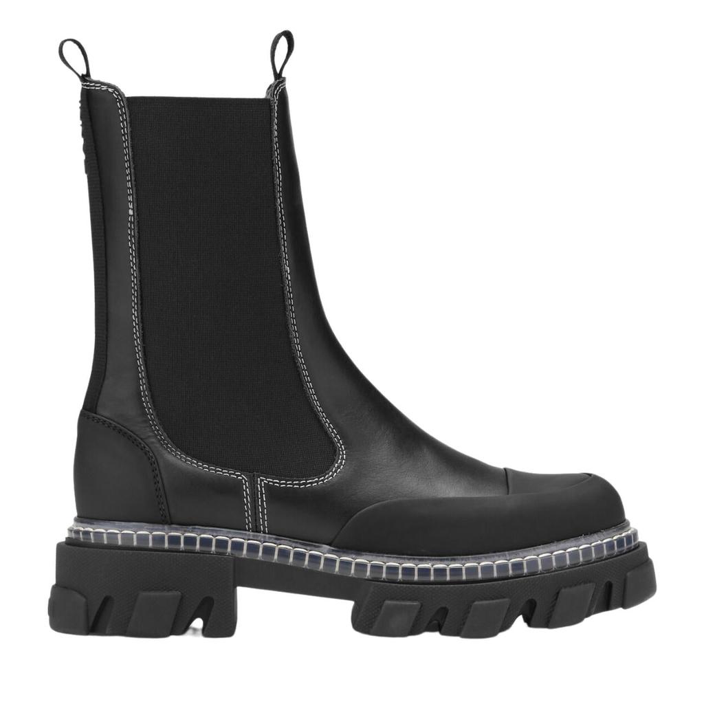 Ganni Mid Chelsea Boot In Black
