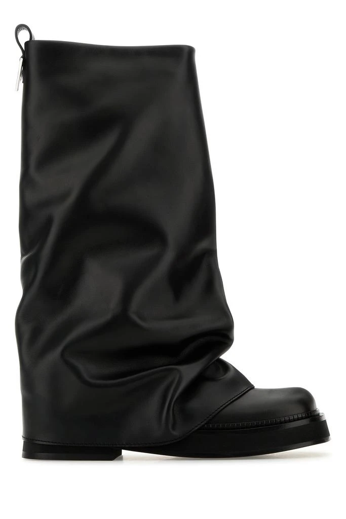 The Attico Black leather Robin boots 1