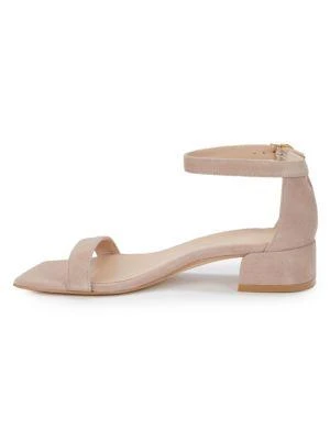 Stuart Weitzman Nudist June Suede Block-Heel Sandals 4