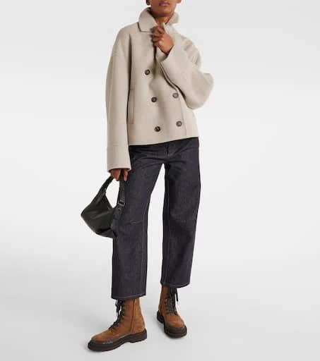 Brunello Cucinelli Monili suede combat boots 2