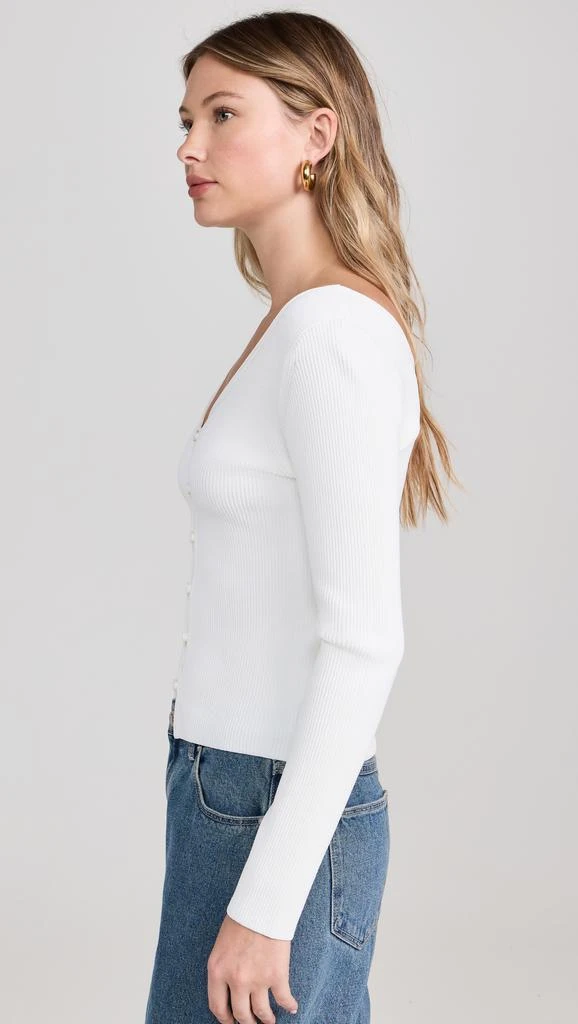 Enza Costa Viscose Sweater V Cardigan 3