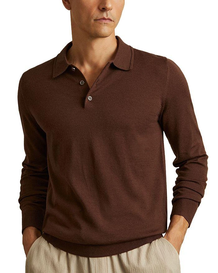 REISS Trafford Long Sleeve Polo Sweater 1