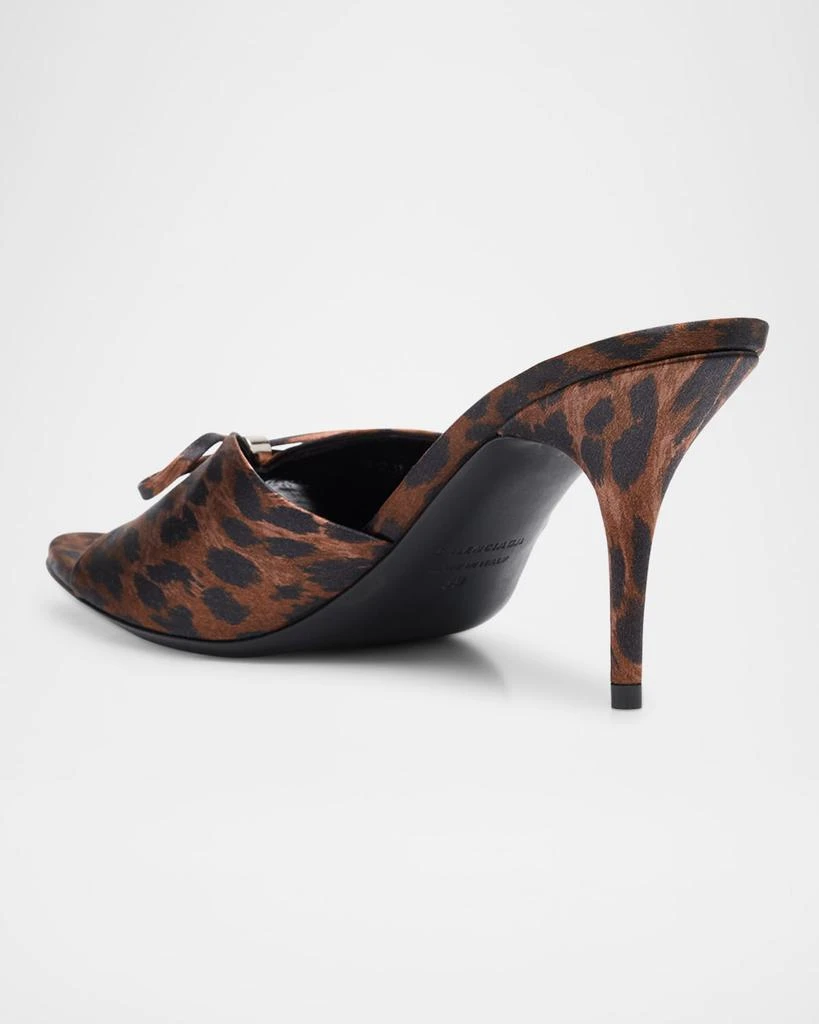 Balenciaga Knife Leopard Bow Stiletto Sandals 4