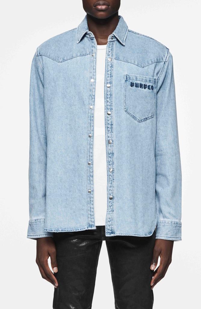 Purple Brand Western Cotton Snap-Up Shirt