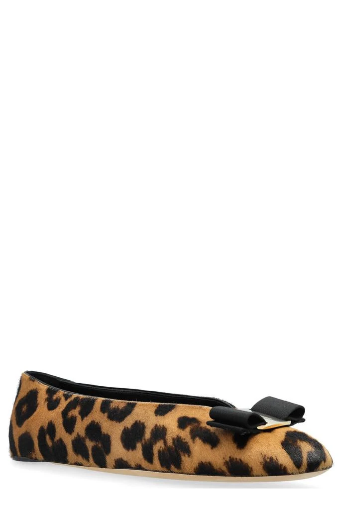 Salvatore Ferragamo Ferragamo Leopard Printed Vara Bow Ballet Flats 2