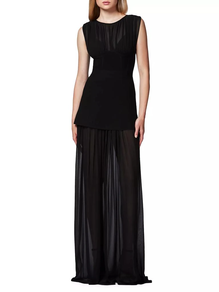 Herve Leger Mixed-Media Corset Gown 2