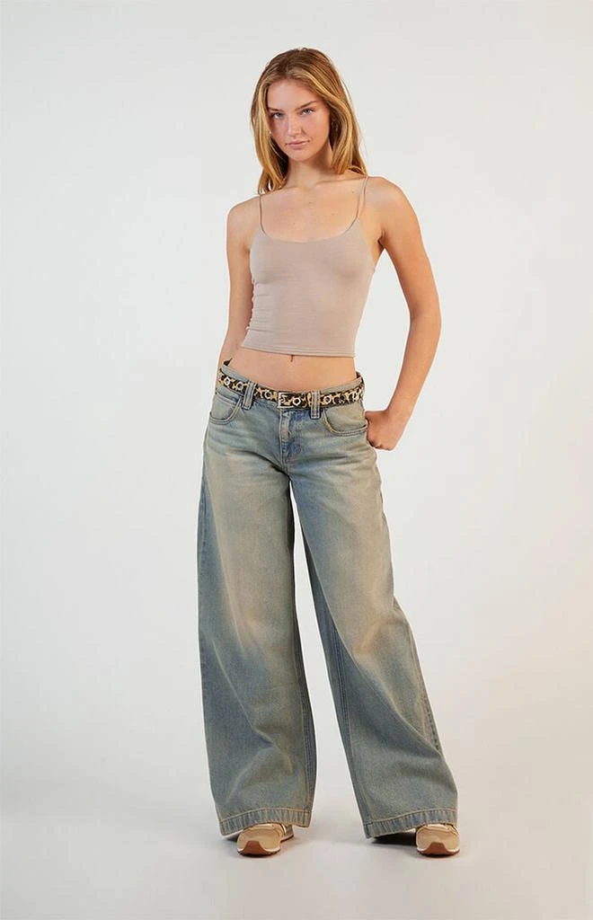 PacSun Sloane Low Rise Ultra Baggy Jeans Light Indigo Tinted 1