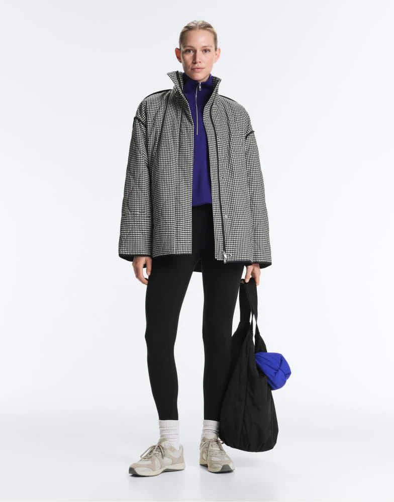 OYSHO OYSHO Fellex® aerogel gingham padded jacket in black 4