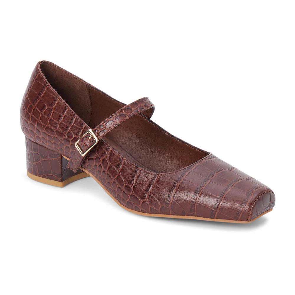 Matisse Mirabelle Croc Print Square Toe Mary Jane Pumps