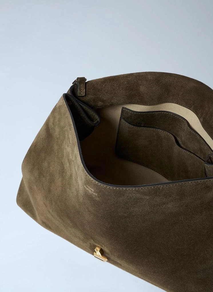 Totême T-Lock Suede Satchel Bag 6